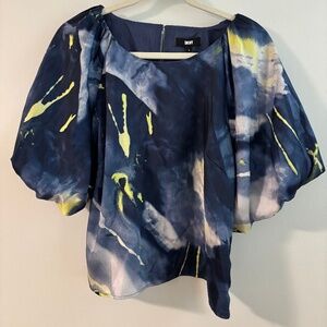 DKNY puff sleeve blouse Size XL
